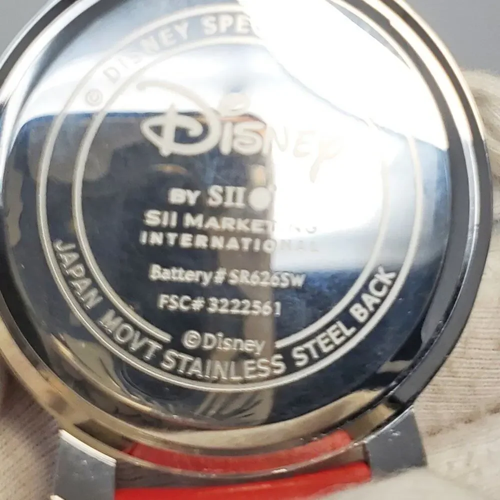 Disney Minnie Mouse Fabulous Red Watch NIP Leather-Like Band